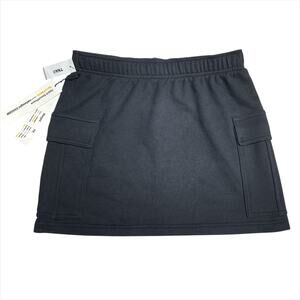 TNA ARITZIA NWT Sweatfleece Terry Fleece Cargo Mini Skirt Black Size S